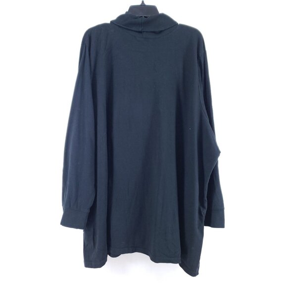 Woman Within Black Turtleneck Shirt Womens Size 5X 38/40 Long Sleeve Casual Plus - Picture 2 of 7
